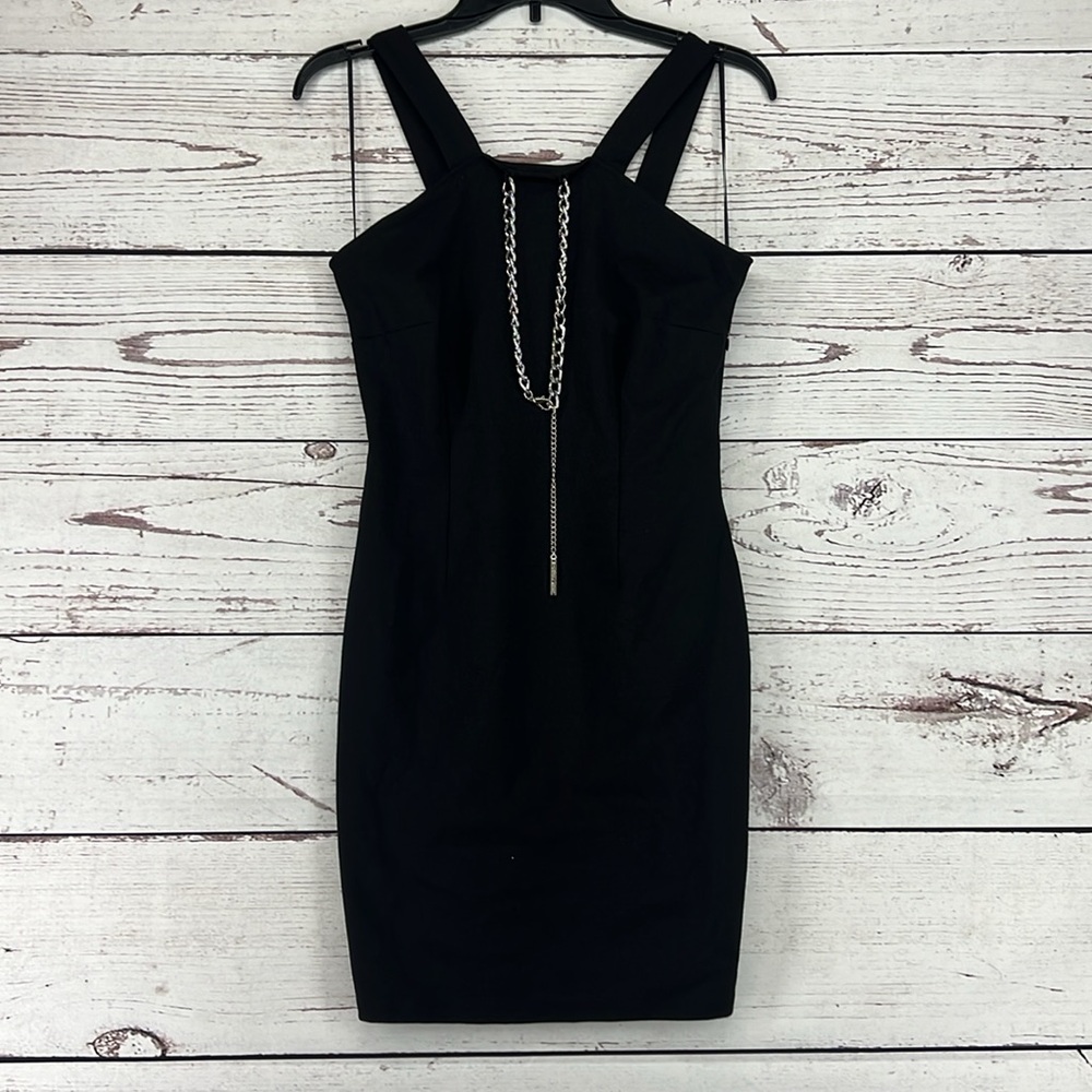 Michael Michael Kors Women’s Black Zippered Chain Detail Sleeveless